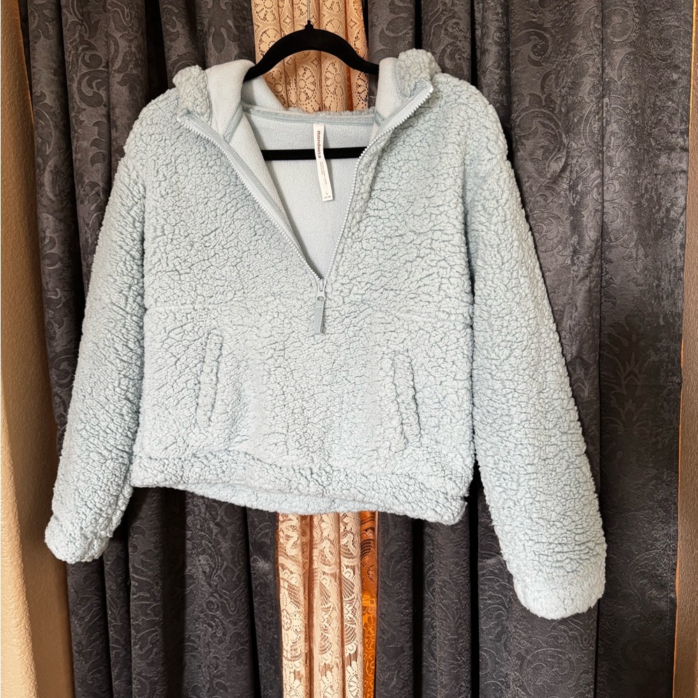 Mondetta Light Blue Fleece cropped Pullover